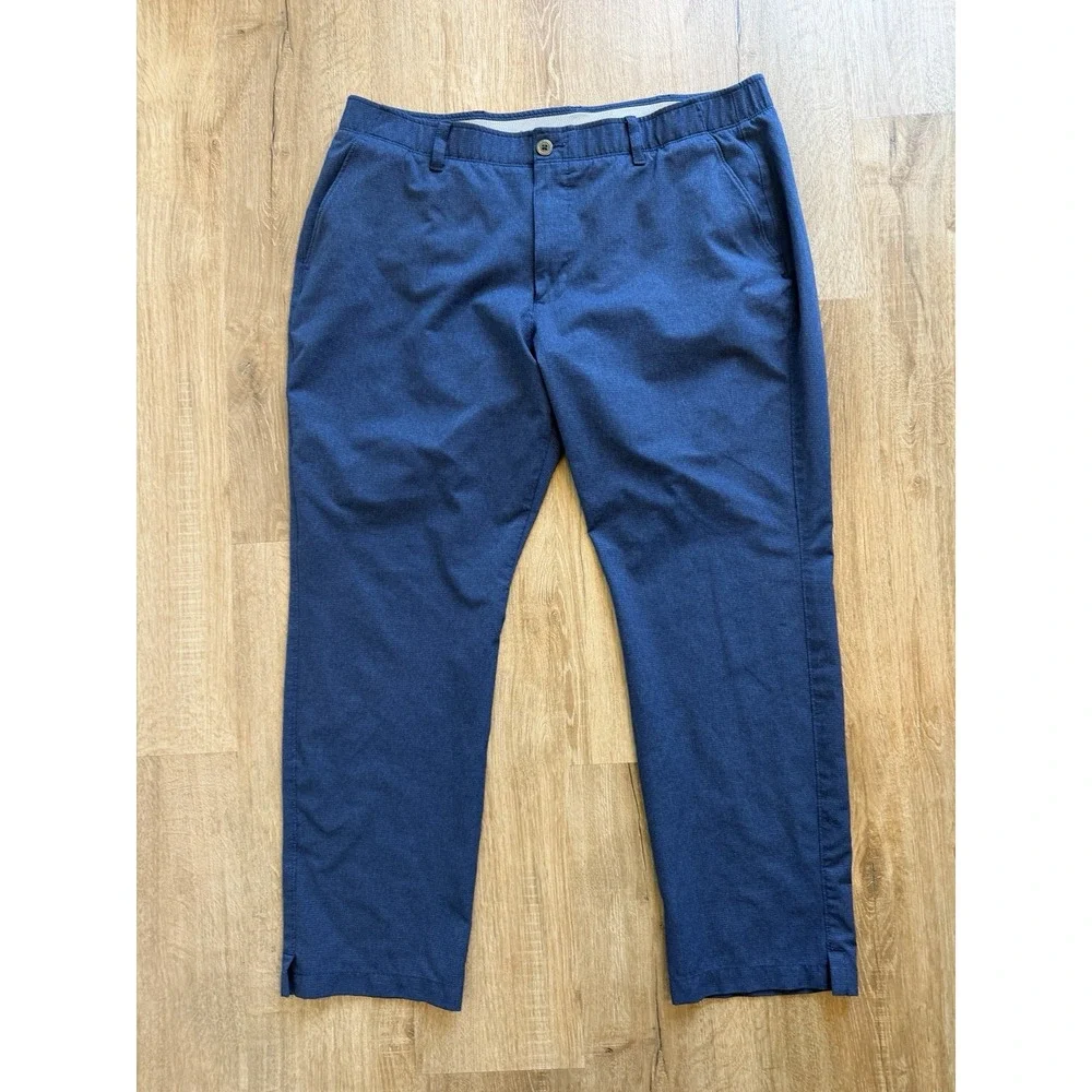 UNDER ARMOUR Match Play Vented Stretch Performance Navy Golf Pants 40 x 30